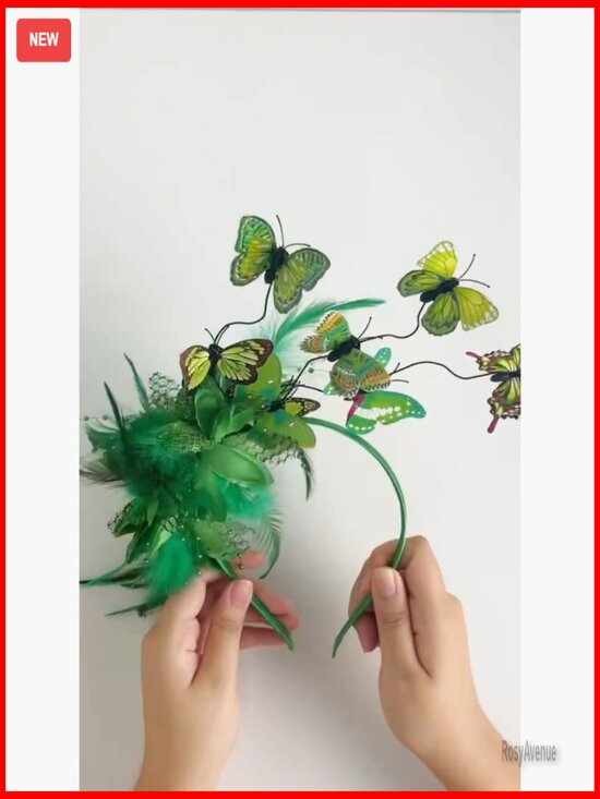 Butterfly Fascinator Headband for Women Derby Party Elegant Hat